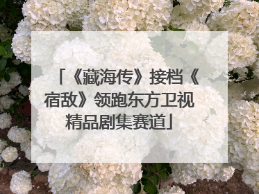 《藏海传》接档《宿敌》领跑东方卫视精品剧集赛道