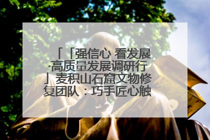 「强信心 看发展·高质量发展调研行」麦积山石窟文物修复团队：巧手匠心触摸“光阴的故事”