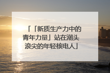 「新质生产力中的青年力量」站在潮头浪尖的年轻核电人