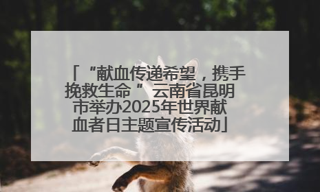 “献血传递希望，携手挽救生命 ”云南省昆明市举办2025年世界献血者日主题宣传活动