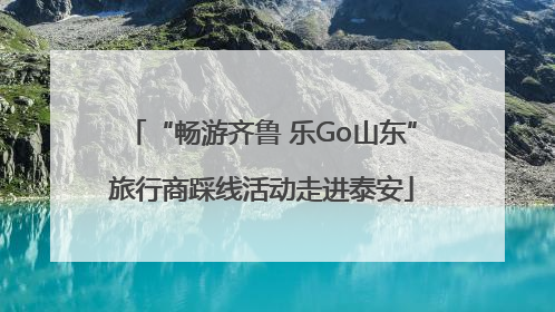 “畅游齐鲁 乐Go山东”旅行商踩线活动走进泰安