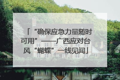 “确保应急力量随时可用”——广西应对台风“蝴蝶”一线见闻