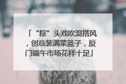 “粽”头戏吹混搭风，创意装满菜篮子，厦门端午市场花样十足