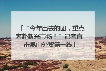 “今年出去的团，重点奔赴新兴市场！”记者直击昆山外贸第一线