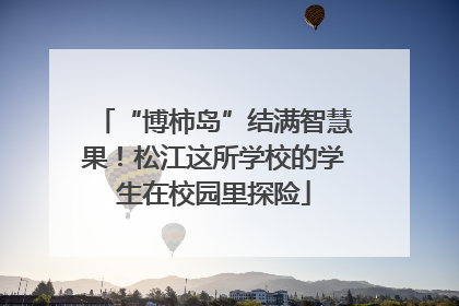 “博柿岛”结满智慧果！松江这所学校的学生在校园里探险