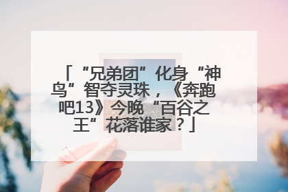 “兄弟团”化身“神鸟”智夺灵珠，《奔跑吧13》今晚“百谷之王”花落谁家？