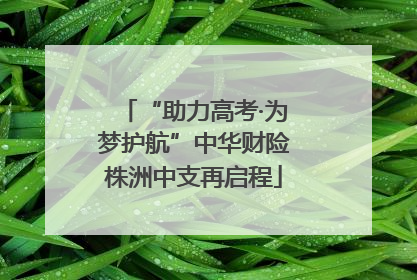 “助力高考·为梦护航”中华财险株洲中支再启程
