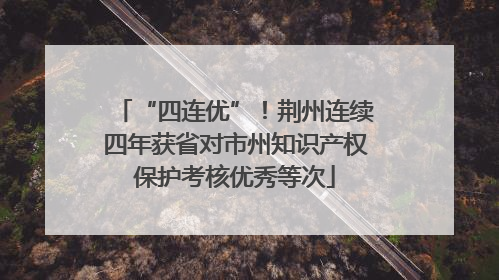 “四连优”！荆州连续四年获省对市州知识产权保护考核优秀等次