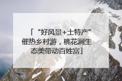 “好风景+土特产”催热乡村游，桃花涧生态美带动百姓富