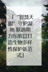 “智慧天眼”守护湿地 联通助力东明县打造生物多样性保护新范式