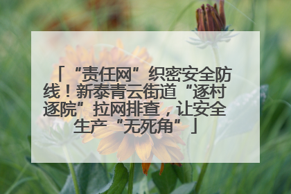 “责任网”织密安全防线！新泰青云街道“逐村逐院”拉网排查，让安全生产“无死角”