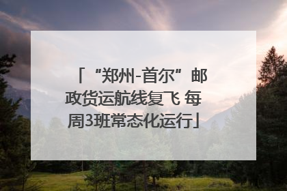 “郑州-首尔”邮政货运航线复飞 每周3班常态化运行
