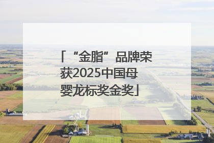 “金脂”品牌荣获2025中国母婴龙标奖金奖