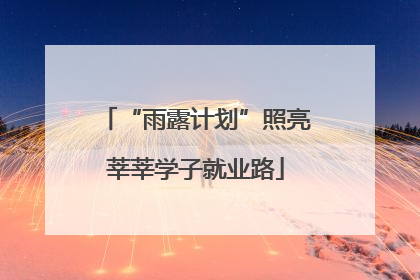 “雨露计划”照亮莘莘学子就业路