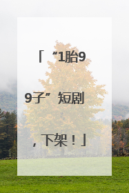 “1胎99子”短剧，下架！