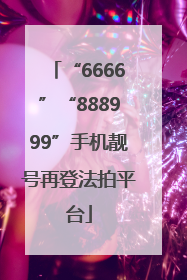“6666”“888999”手机靓号再登法拍平台