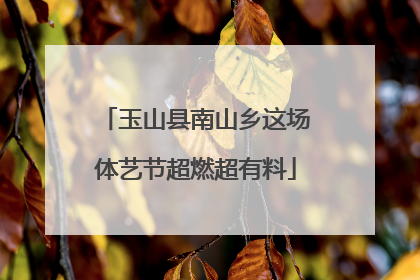 玉山县南山乡这场体艺节超燃超有料