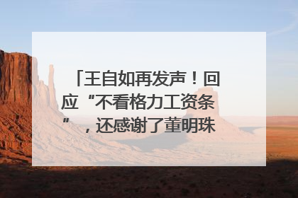 王自如再发声！回应“不看格力工资条”，还感谢了董明珠和雷军｜热财经
