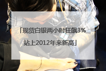 现货白银两小时狂飙3% 站上2012年来新高