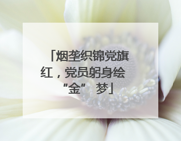烟垄织锦党旗红，党员躬身绘 “金” 梦