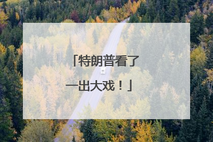 特朗普看了一出大戏！