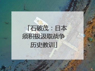 石破茂：日本须积极汲取战争历史教训