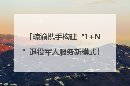 琼渝携手构建“1+N”退役军人服务新模式
