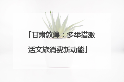甘肃敦煌：多举措激活文旅消费新动能