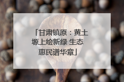 甘肃镇原：黄土塬上绘新绿 生态惠民谱华章