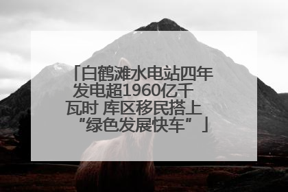 白鹤滩水电站四年发电超1960亿千瓦时 库区移民搭上“绿色发展快车”