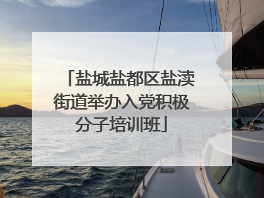 盐城盐都区盐渎街道举办入党积极分子培训班