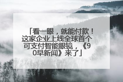 看一眼，就能付款！这家企业上线全球首个可支付智能眼镜，《90早新闻》来了