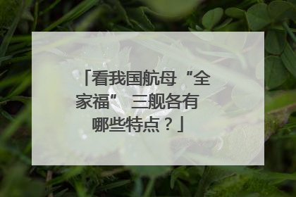 看我国航母“全家福” 三舰各有哪些特点？