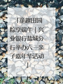 童趣田园 粽享端午｜兴业银行盐城分行举办六一亲子嘉年华活动