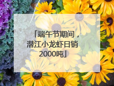 端午节期间，潜江小龙虾日销2000吨