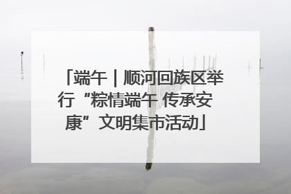 端午｜顺河回族区举行“粽情端午 传承安康”文明集市活动