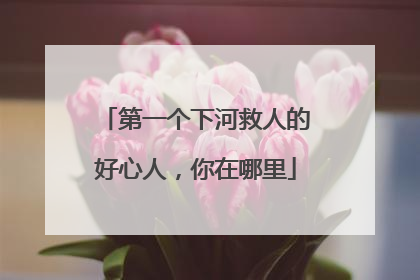第一个下河救人的好心人，你在哪里