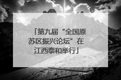 第九届“全国原苏区振兴论坛”在江西泰和举行