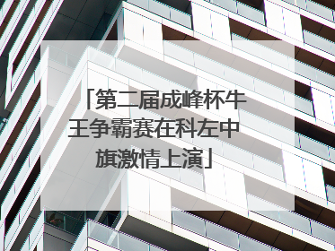 第二届成峰杯牛王争霸赛在科左中旗激情上演