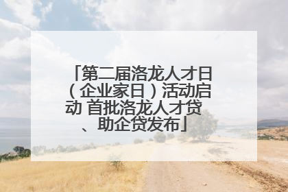 第二届洛龙人才日（企业家日）活动启动 首批洛龙人才贷、助企贷发布
