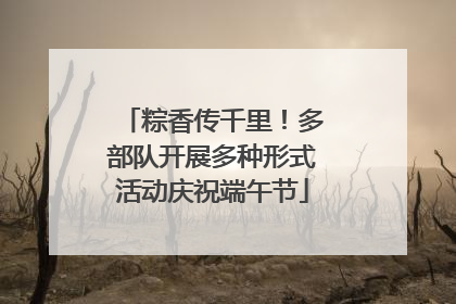 粽香传千里！多部队开展多种形式活动庆祝端午节