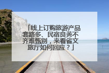 线上订购旅游产品套路多、民宿良莠不齐难甄别，来看省文旅厅如何回应？