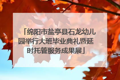 绵阳市盐亭县石龙幼儿园举行大班毕业典礼暨延时托管服务成果展
