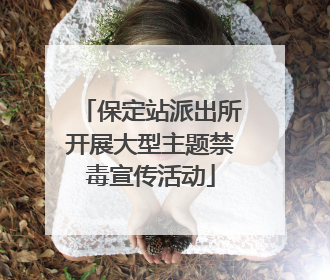 保定站派出所开展大型主题禁毒宣传活动