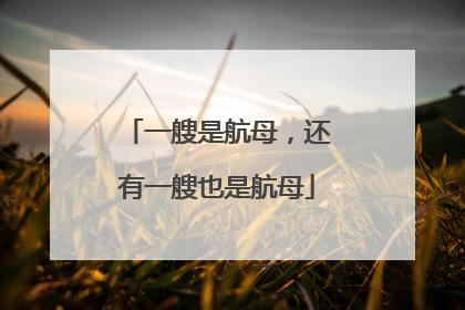 一艘是航母，还有一艘也是航母