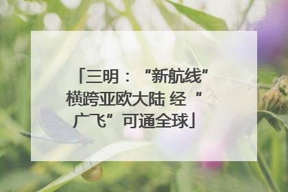 三明：“新航线”横跨亚欧大陆 经“广飞”可通全球