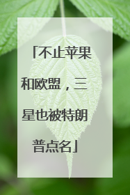 不止苹果和欧盟，三星也被特朗普点名