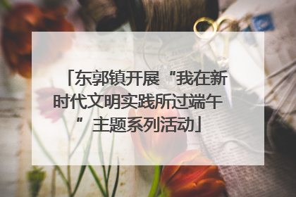 东郭镇开展“我在新时代文明实践所过端午”主题系列活动