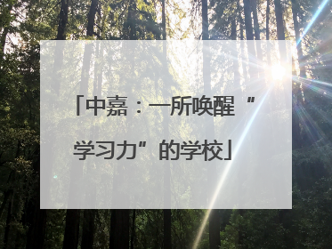 中嘉：一所唤醒“学习力”的学校