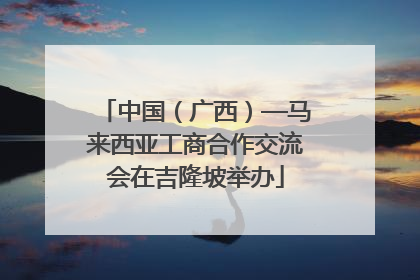 中国（广西）—马来西亚工商合作交流会在吉隆坡举办